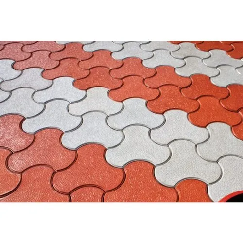 Red And White Paver Block